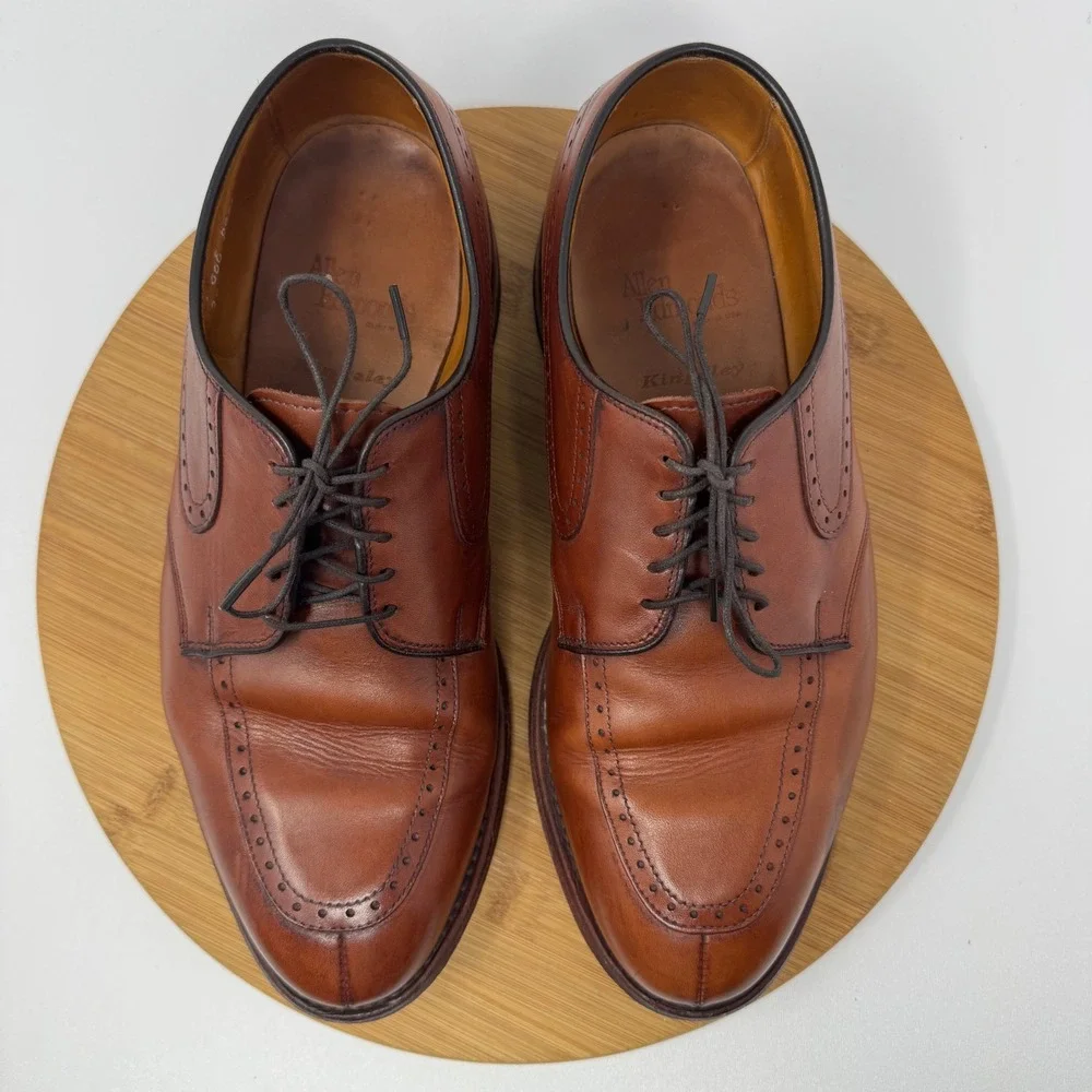 Allen Edmonds Kingsley Mens 9.5 EEE Brown Leather Wingtip‎ Derby Shoes 3560 USA